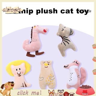 Smm pet Molar juguete de dibujos animados de animales de diseño con Catnip de felpa resistente a mordeduras de juguete para gatito