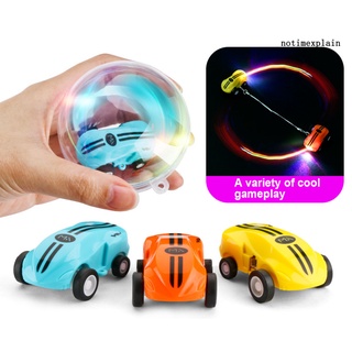 Mini coche recargable de truco giratorio 360 grados bolsillo Racer con luz LED juguete