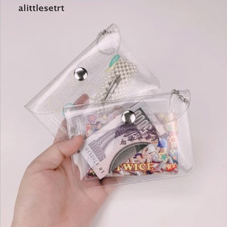 Trt Glitter transparente impermeable PVC tarjetero Mini cartera niñas monedero BR
