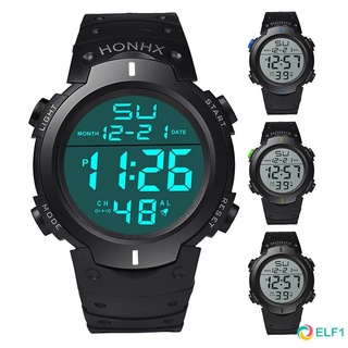 [Nuevo] Reloj Luminoso Deportivo De Goma Con Fecha digital LCD Impermeable Para Hombre HONHX