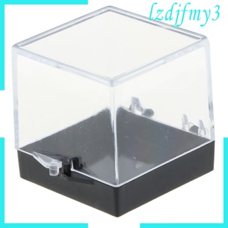 Cozylife - caja de exhibición transparente pequeña para gema coleccionable (3 x 3 x 3 x 3 cm)