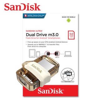 Otg Sandisk memoria Dual M3.0 Ultra De 256gb/128gbgb Usb3.0 32GB 64GB Pendrive Para Android velocidad De hasta 150mb/S