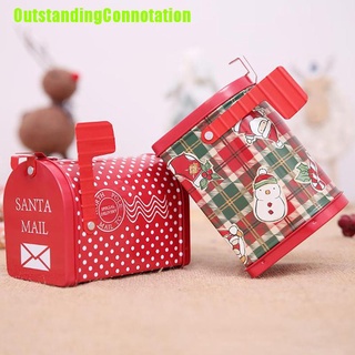 Outstandingconnotation buzón de diseño de navidad caramelo de navidad caja de hierro caja de almacenamiento de galletas