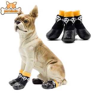 calcetines negros antideslizantes impermeables para mascotas/gatos/perros/gatos/cubiertas a prueba de sucios