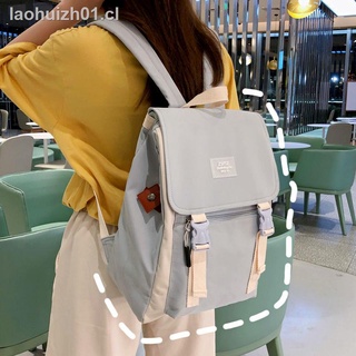 Mochila estilo clamshell para mujer, estilo universitario coreano, estudiantes de secundaria y preparatoria, mochila simple, mochila salvaje informal