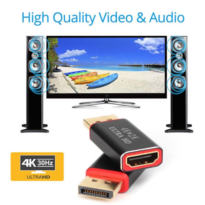 HD 4K 4K puerto de pantalla a HDMI macho hembra adaptador convertidor DisplayPort DP a HDMI