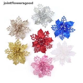 jffg 5 pzs flores artificiales de navidad/flores falsas/decoraciones de árbol de navidad