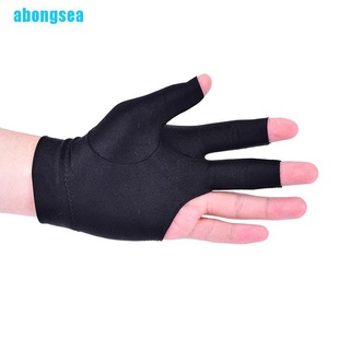 Abongsea Spandex billar guante de billar mano izquierda abierta tres dedos accesorio