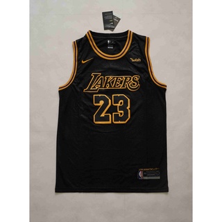 2019 NBA Los Angeles Lakers LeBron James 23 cuello redondo negro ciudad versión temporada regular camisetas de baloncesto