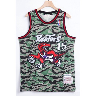 【10 styles】NBA Jersey Toronto Raptors No.15 CARTER 2021 season camouflage retro basketball jersey