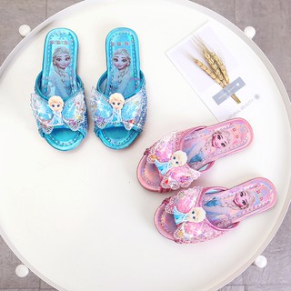 Niñas sandalias niños zapatillas nuevo Frozen Elsa princesa zapatos de verano al aire libre sandalias de suela suave zapatos de bebé de los niños zapatos de playa (2)