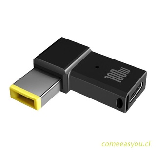 comee usb-c tipo c adaptador hembra interfaz compatible con lenovo- thinkpad 100w pd enchufe convertidor de carga cargador cuadrado