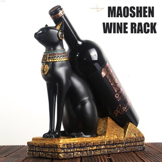 Estante De Vino Estatua De Gato Egipcio Titular De La Botella Soporte Antiguo Egipto Misterioso Artesanía De Resina Para El Hogar Sala De Estar Bar