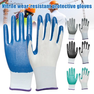 guantes de protección contra el trabajo/guantes de nitrilo resistentes al desgaste/guantes antideslizantes para construcción de jardín