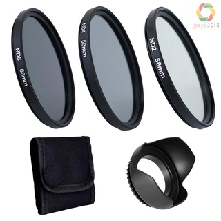 kit de filtros de lente de cámara profesional para cámara canon dslr accesorios de fotografía 58 mm (1)