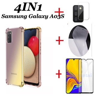 (4 En 1) Para Samsung Galaxy A03S A02S A30S A50S A70S A52 A52S 5G A01 A11 A12 A51 A71 A21 A21S A20S Película De Vidrio Templado