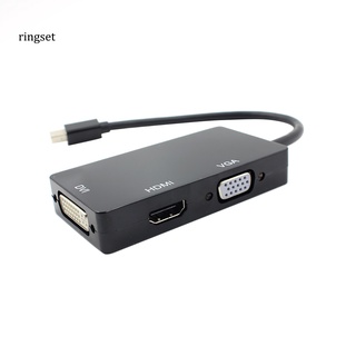 ringset 3 in 1 Mini Display Port DP to HDMI-compatible VGA DVI Adapter Cable for MacBook Pro Air