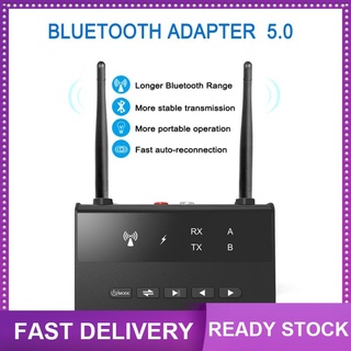 80M Bluetooth 5.0 Receptor Aptx LL Adaptador de audio inalámbrico de baja latencia Jack AUX RCA de 3.5 mm para auriculares de TV de PC
