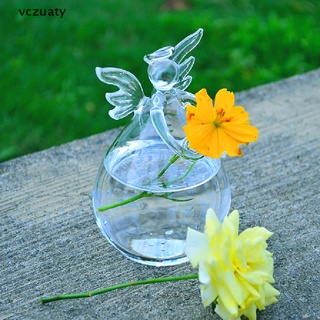 Vczuaty Clear Angel Shape Glass Hanging Vase Bottle Flower Planter Pot Home Decor CL