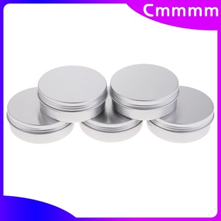 (Cmmmm) 5 piezas 30/40/120 ml De aluminio redondo bálsamo labial contenedor De latas botellas con tapa De Rosca Para labios Balm Cosméticos (8)