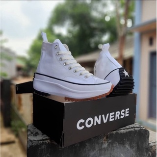Converse Run Star Hike alto blanco negro zapatos