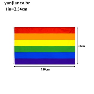 Yanca bandera arcoíris de 90x150cm Gay orgullo Gay Lgbt Pansexual de Poliéster/banda de Bisixual.