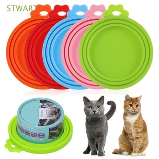 STWART Kitchen Can Lids Universal Size Tin Cover Can Covers Wet Food Storage Colorful Reusable Silicone Cat Dog Keep Fresh Pet Food/Multicolor