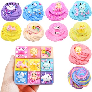 onesure 9 Colors Hand Gum Playdough Fluffy Slime Floam Light Clay Modeling Kids Toy .