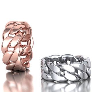 estilo simple nuevo acero inoxidable moda cuerda nudo anillo brillante joyería todo-partido
