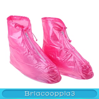 [BRLACOOPPIA3] Funda de zapatos reutilizable antideslizante botas con cremallera Overshoes cubre rosa S (2)