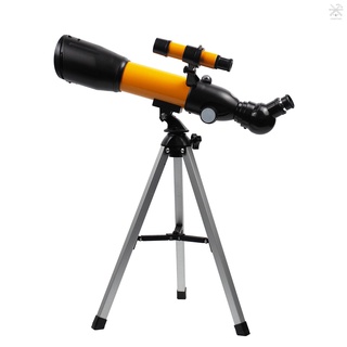 Práctico telescopio astronómico 90X HD Monocular telescopio Refractor Spotting alcance principiante niños telescopio con 5×24 visor trípode y brújula para observar estrellas Camping