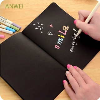 Anwei cuaderno De Papel negro/multicolor/Pintura De dibujo/libro Para escuela/cuaderno