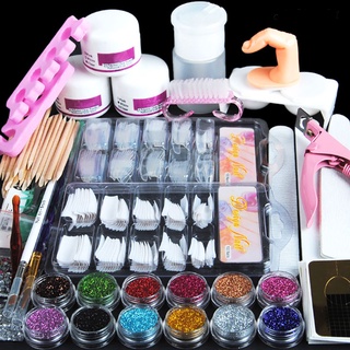 [mytr nai.d] pro nail art kit set acrílico polvo glitter rhinestones cepillo archivo herramienta de manicura