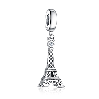 Fit Original Pandora Charms pulsera de plata 925 parís torre Eiffel colgante colgante Charm Bead joyería Berloque plata 925 (1)