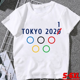 Olimpiadas 2021 impreso T-shirt moda hombres mujeres manga corta camisetas
