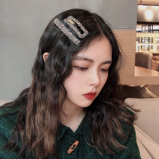 [2 unids/Set coreano cristal Clip de pelo] [señoras Retro Rhinestone cuadrado horquilla] [mujeres elegante moda lateral Clip horquilla accesorios para el cabello] (4)