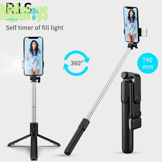 R1 extensible plegable teléfono Selfie palo Mini trípode Bluetooth compatible obturador remoto monopie con relleno (1)