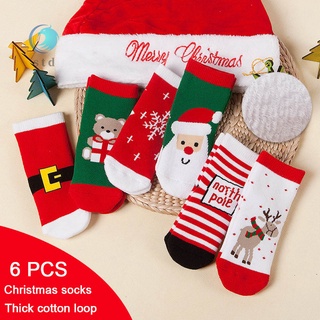 1 Par De calcetines transpirables con estampado De navidad Estilo navidad Para niños/otoño/invierno