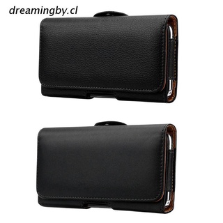 dreamingby.cl PU Leather Horizontal Waist Belt Clip Pouch Phone Bag for Men