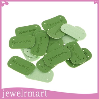 [JewelryMart] 20/pack Pre-perforado cuero PU etiquetas hechas a mano etiquetas hechas a mano ropa DIY artesanía
