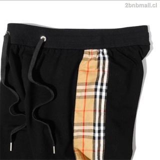 burberry algodón parejas pantalones clásico logo casual deportes unisex largo mxxl (4)