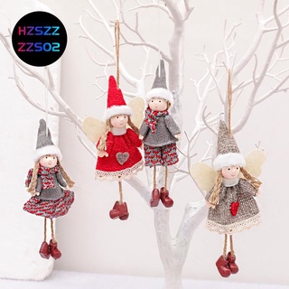 Muñeca ángel adornos de navidad feliz navidad decoraciones para el hogar guirnalda árbol de navidad decoración falda roja chica