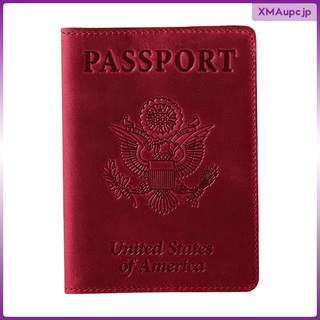 cuero pu titular de pasaporte de la tarjeta de identificación caso organizador de viaje para hombres/mujeres