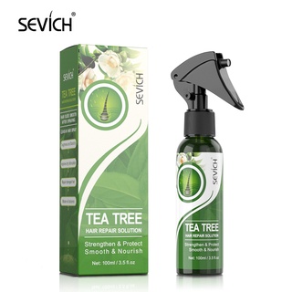 SEVICH Tea Tree acondicionador de Control de aceite reparación extremos divididos iluminar dejar en el acondicionador de cabello (100 ml)