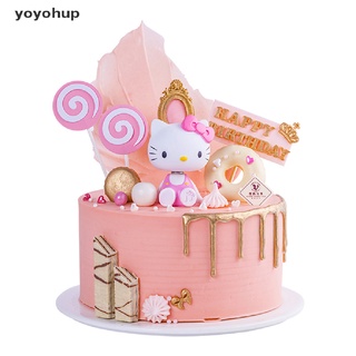 yoyohup 8 piezas melody hello kitty fiesta de cumpleaños decoración de tartas decoración de tartas juguetes para niños cl