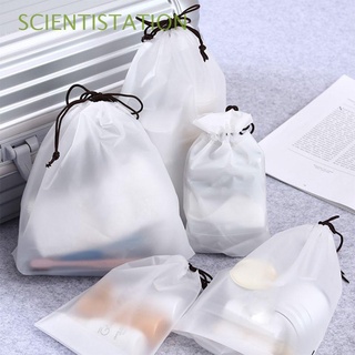 científico 3pcs camping bolsa de cosméticos con cordón organizador de viaje bolsas de maquillaje baño lavado caso de almacenamiento impermeable transparente ropa interior bolsos bolsa de aseo