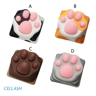 cellash personalidad personalizada abs silicona kitty paw artisan gato patas almohadilla teclado teclas para cherry mx interruptores