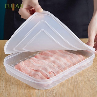 EULAH Plastic Food Fresh Keeper Deli Thinly Bacon Box Food Storage Containers Freezer Meat Cold Cuts Airtight with Lids Cheese Saver for Refrigera Kitchen Storage Boxes/Multicolor
