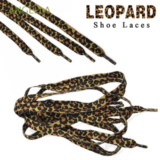 angella más reciente shoestring 1 par de cordones impresos 120 cm leopardo impresión moda zapatos accesorios clásico zapato decoración plana cordones/multicolor (1)