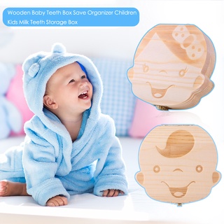 inlove caja de dientes de bebé de madera guardar organizador niños niños leche dientes caja de almacenamiento (1)